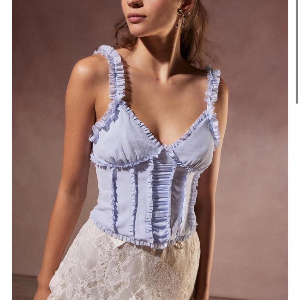 NWT Kimchi Blue Cecilia Ruffle Corset Cami
